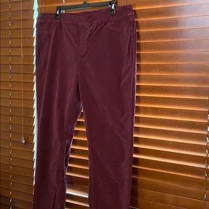 SOFT SURROUNDINGS HIGH WAISTED VELVET PANTS
